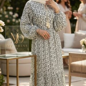 فستان محتشم أوفر سايز بتصميم أنيق وناعم